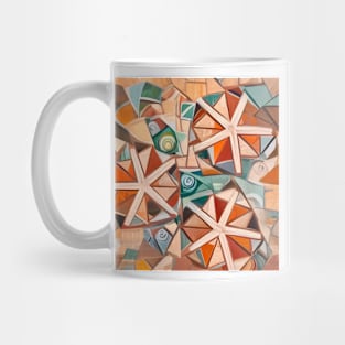 Starfish and Shells Mosaic Mug